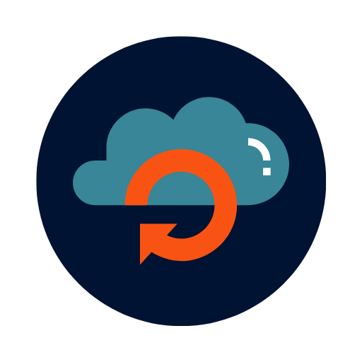 Backup and Disaster Recovery Icon DK Blue